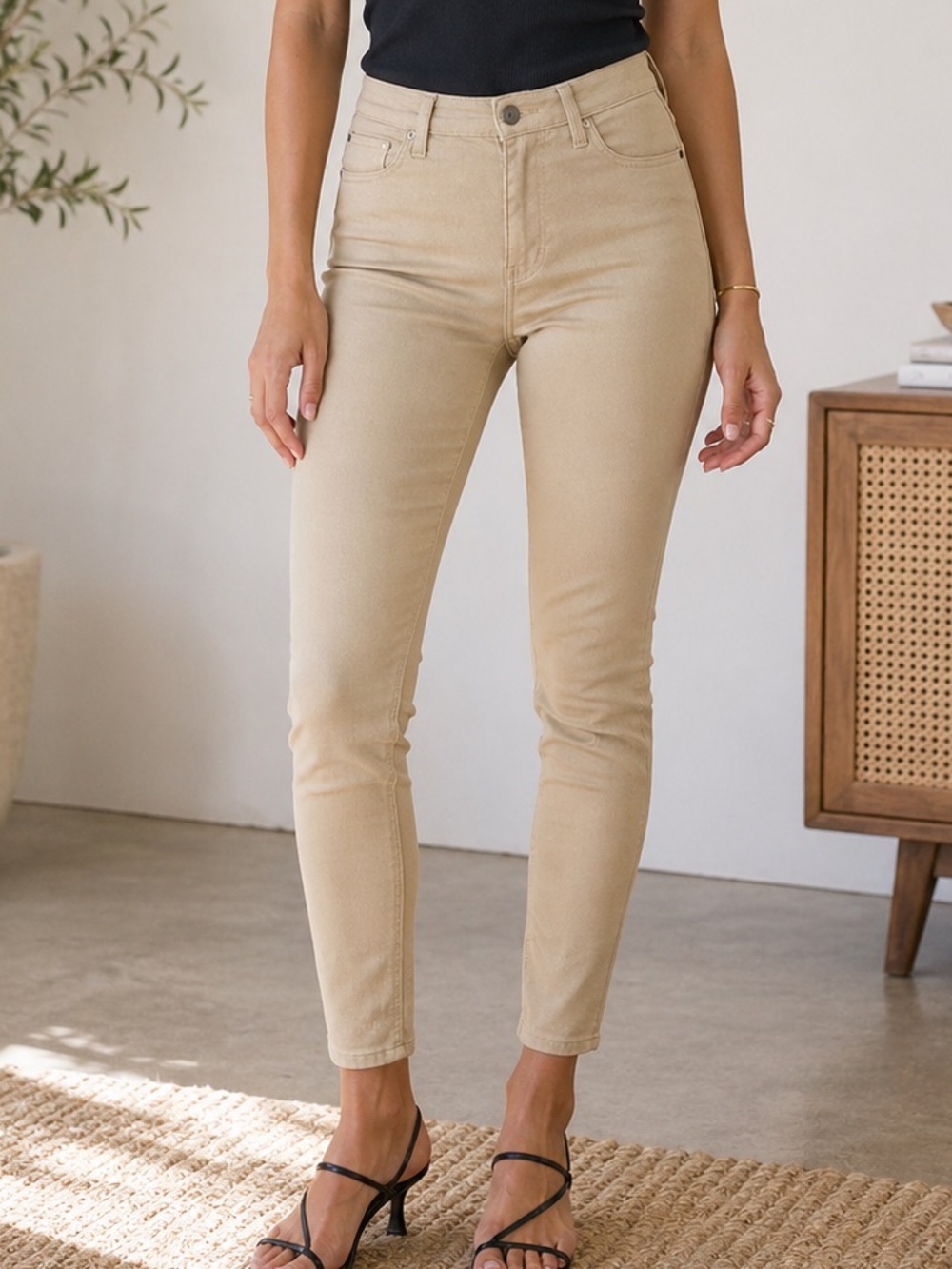 NWT Ballantyne Tan Skinny Pants